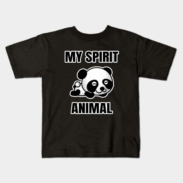 My spirit animal is a panda Kids T-Shirt by LunaMay